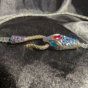 Betsy Johnson Snake Jeweled Necklace